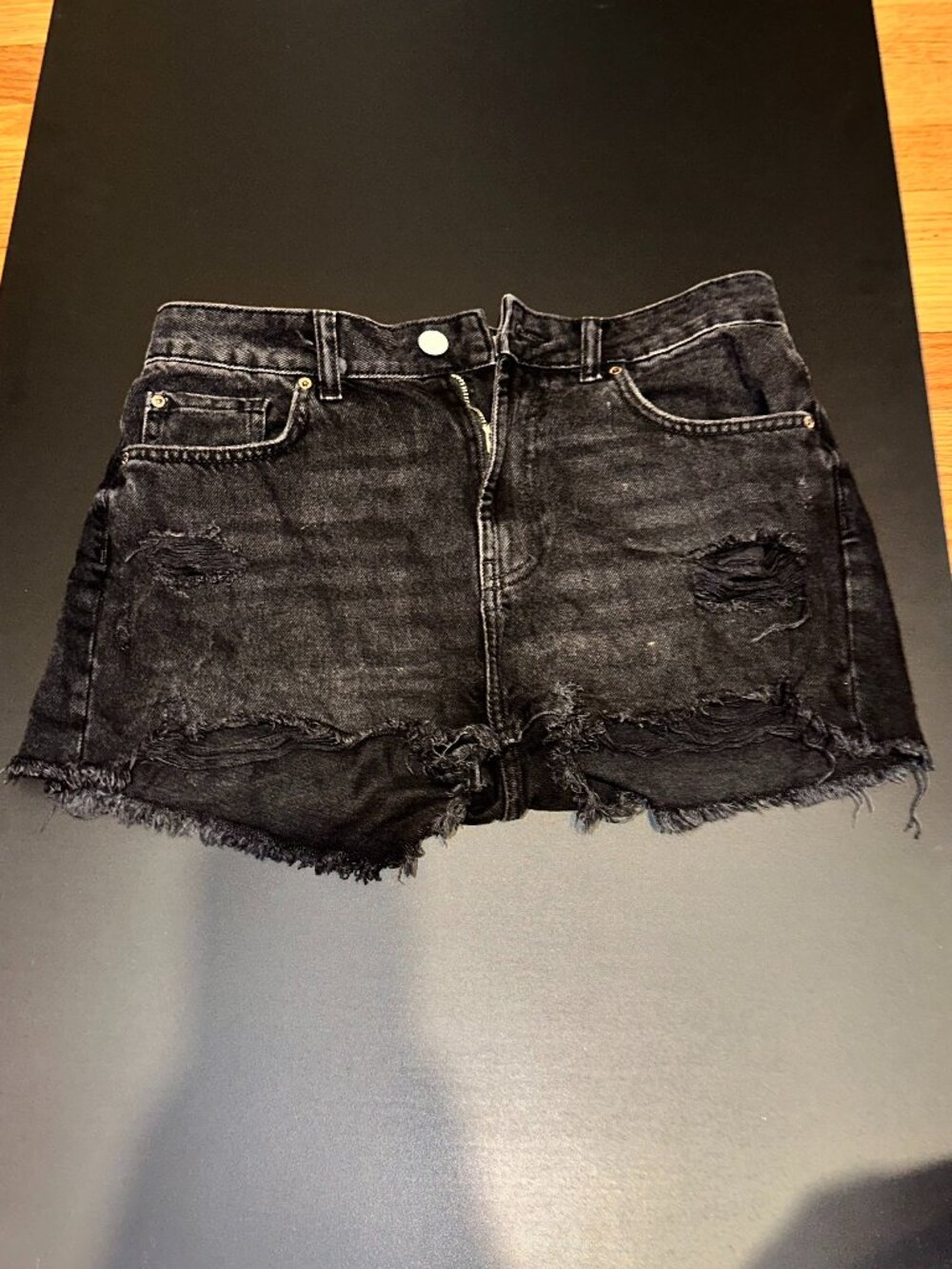 Size Small Black Denim Short Short